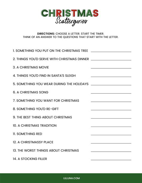 Printable Christmas Games With Answers