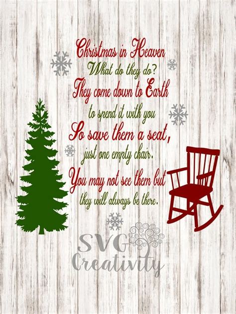 Printable Christmas In Heaven Poem