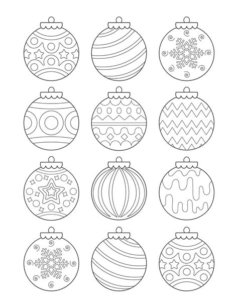 Printable Christmas Ornament Coloring Pages