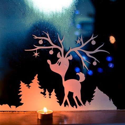 Printable Christmas Window Silhouette