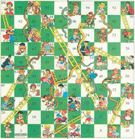 Printable Chutes And Ladders Board