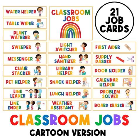 Printable Classroom Jobs