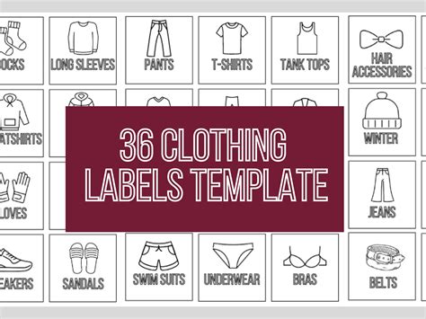 Printable Clothing Labels