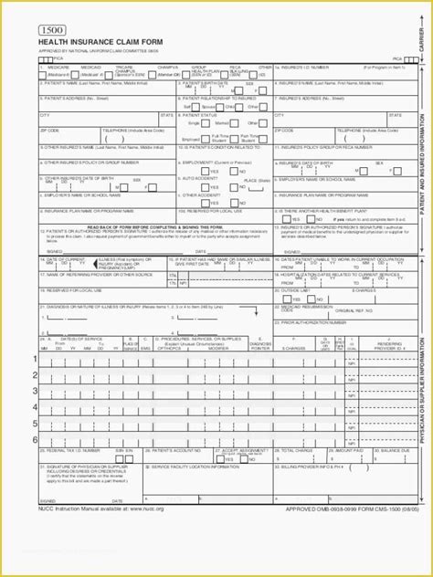 Printable Cms 1500 Form