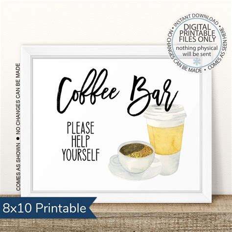 Printable Coffee Sign