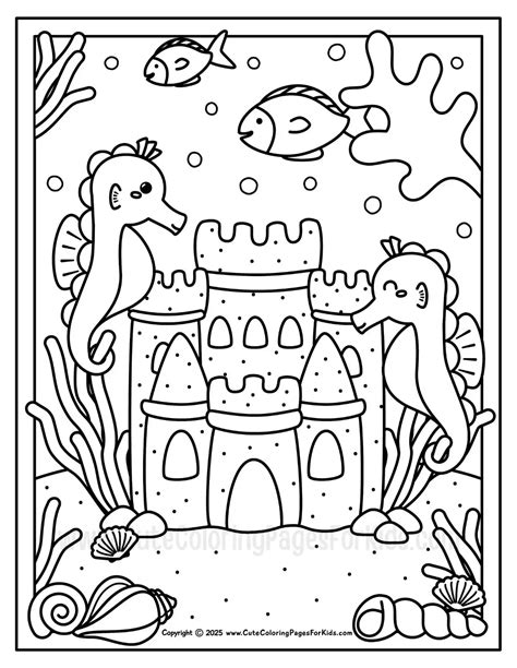 Printable Coloring Page Of Cat In The Ocean