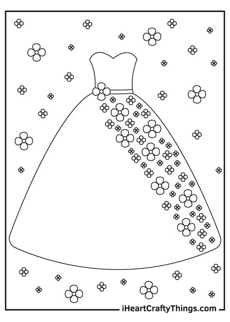 Printable Coloring Pages Dresses