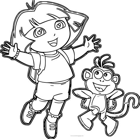 Printable Coloring Pages Of Dora The Explorer