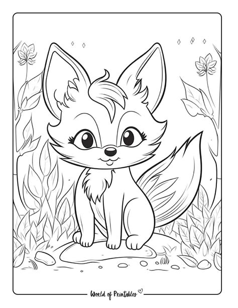 Printable Coloring Pages Of Foxes