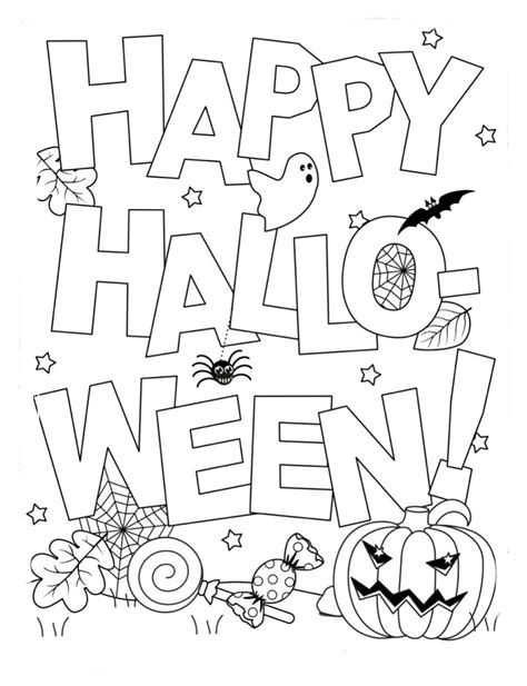 Printable Coloring Pages Of Halloween