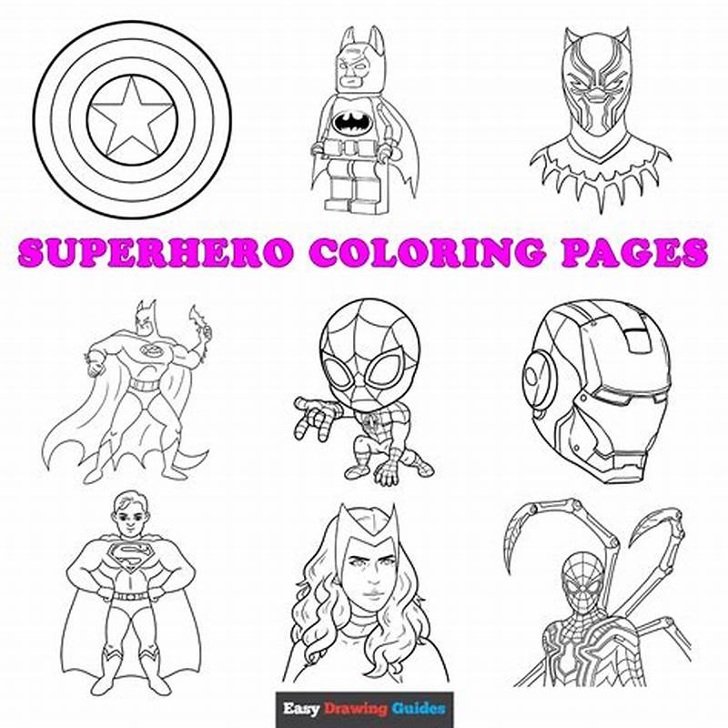 Printable Coloring Pages With Color Guide Super Hero