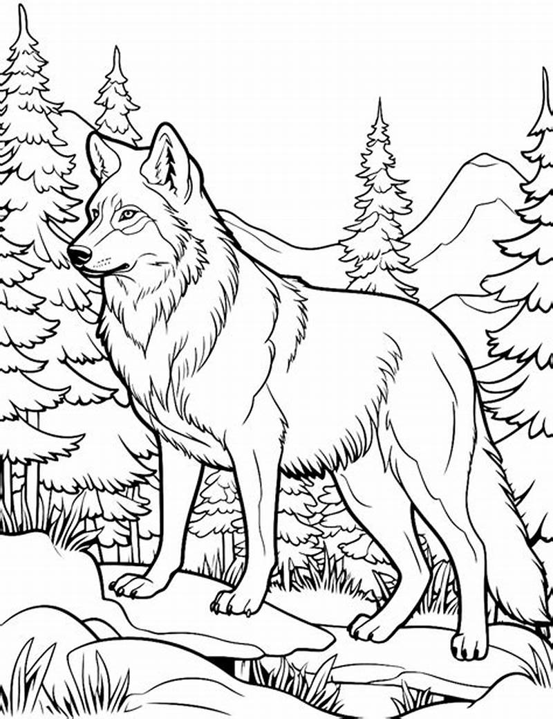 Printable Coloring Pictures Of Wolves