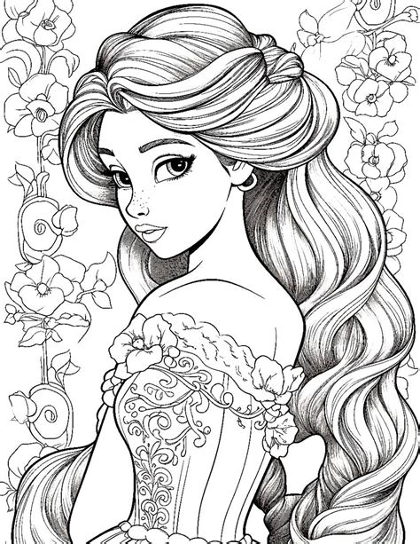 Printable Coloring Princess Pages