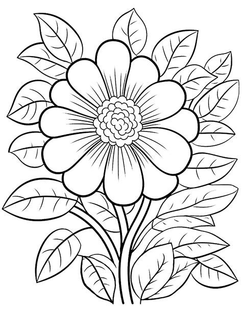 Printable Colouring Flowers