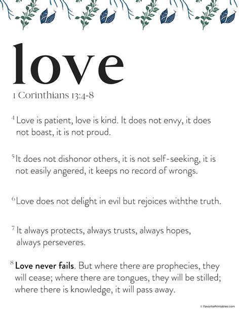 Printable Corinthians 13