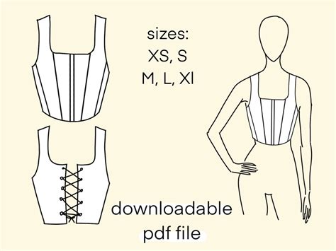 Printable Corset Top Pattern