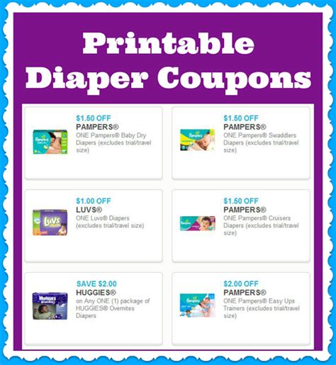Printable Coupons Diapers