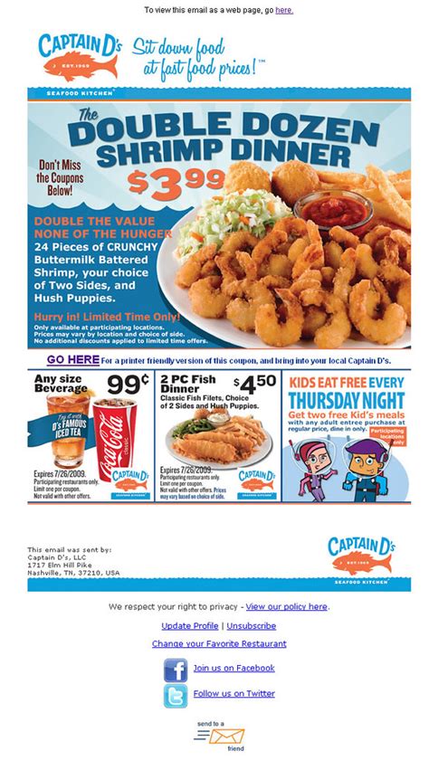 Printable Coupons For Captain Ds