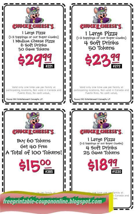 Printable Coupons For Chuck E Cheese Florida 2016