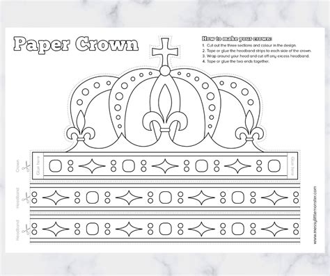 Printable Crown Pattern