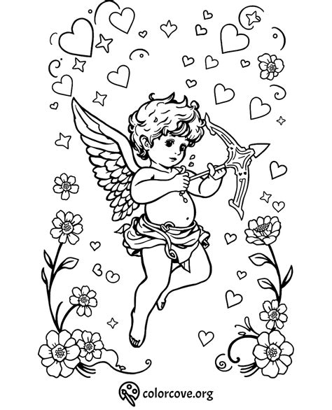 Printable Cupid Coloring Pages