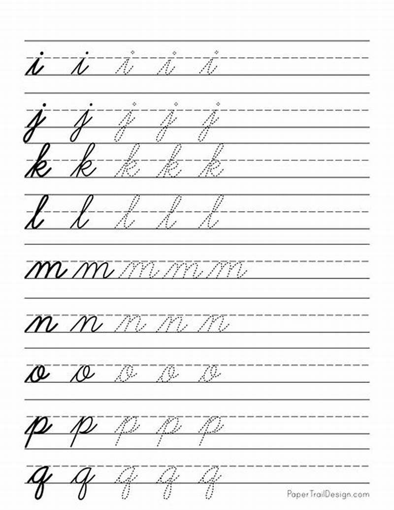 Printable Cursive Paper