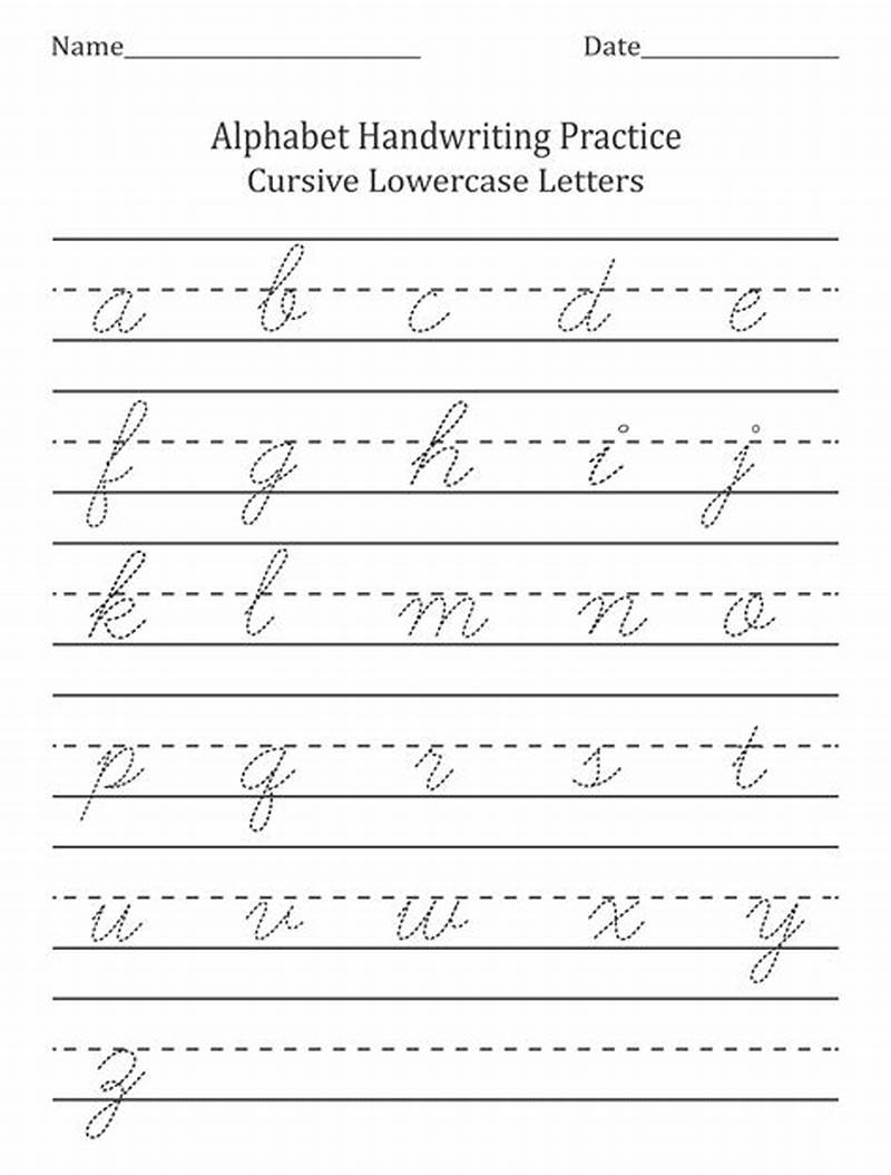 Printable Cursive Writing Sheets