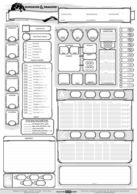 Printable Dnd Character Sheets