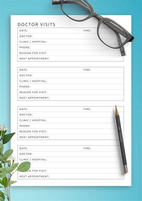 Printable Doctor Visit Form Template