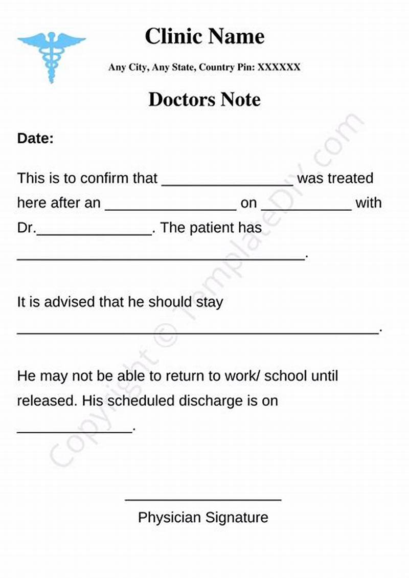 Printable Doctors Note