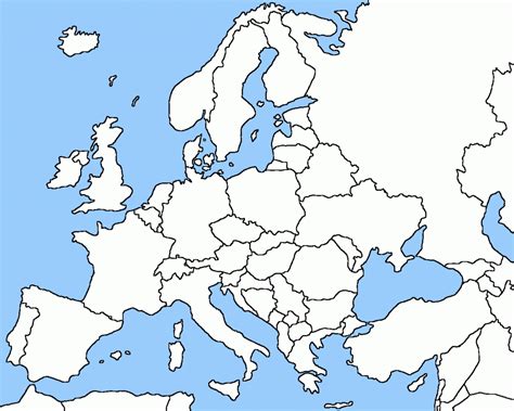 Printable Europe Map Blank