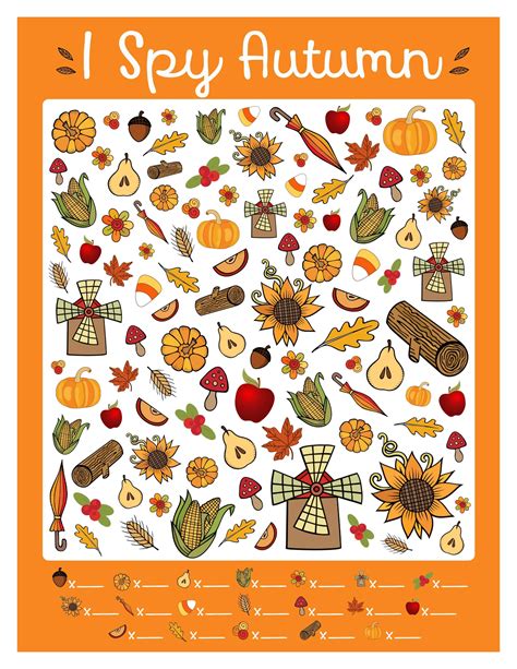 Printable Fall Games