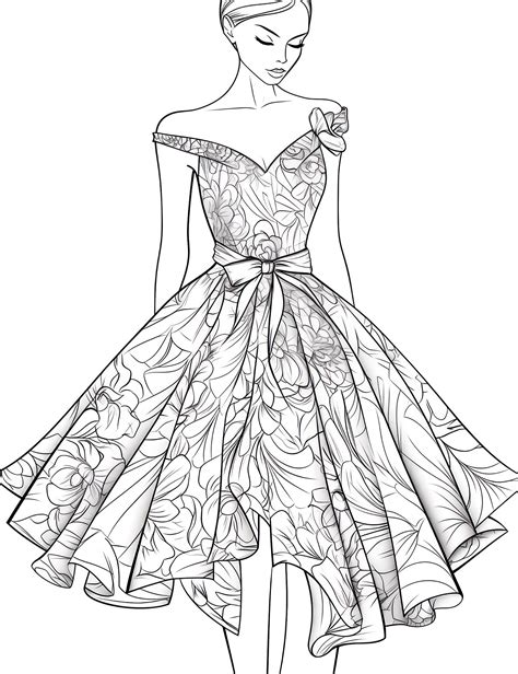 Printable Fashion Coloring Pages For Adults