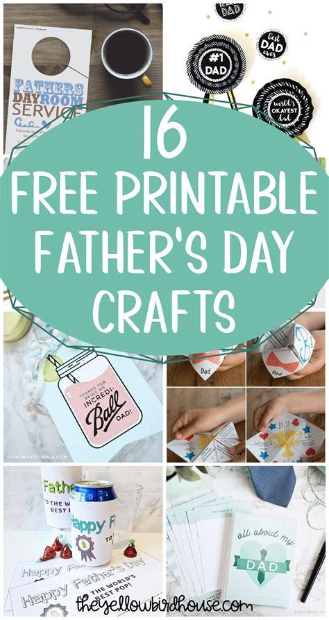 Printable Fathers Day Crafts For Kids