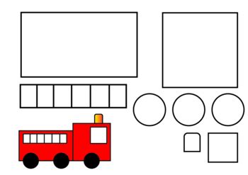 Printable Fire Truck Craft Template