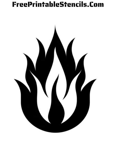 Printable Flame Stencils