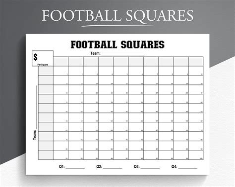 Printable Football Grid