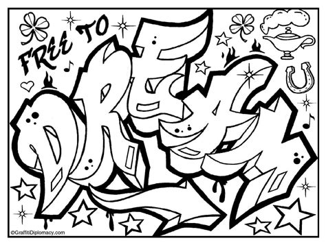 Printable Graffiti Coloring Pages