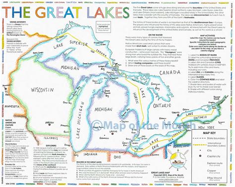 Printable Great Lakes Map