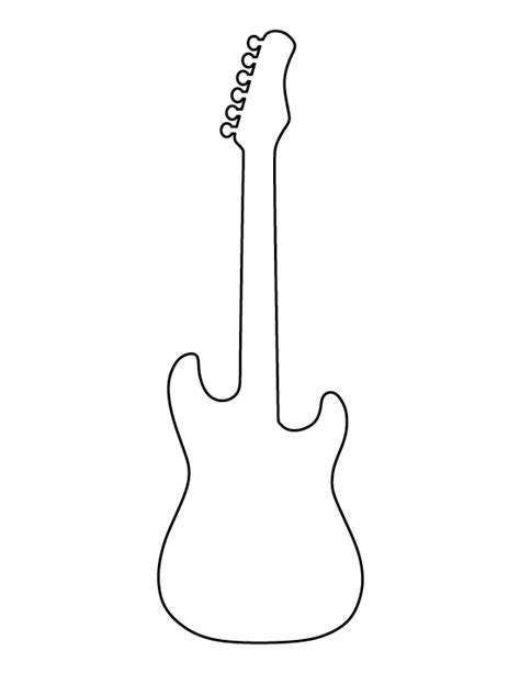 Printable Guitar Template