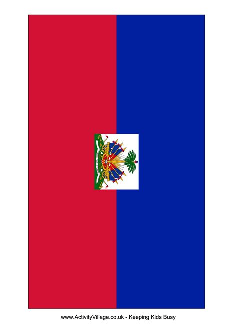 Printable Haitian Flag