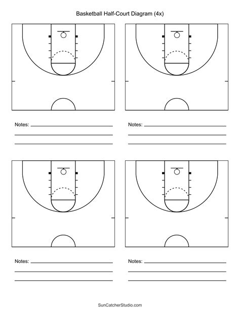 Printable Half Court Basketball