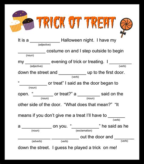 Printable Halloween Mad Libs