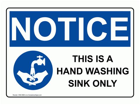 Printable Hand Washing Sink Only Sign