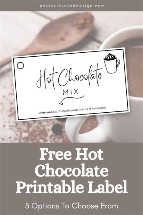 Printable Hot Chocolate Labels