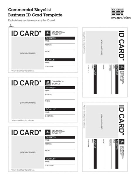 Printable Id Template