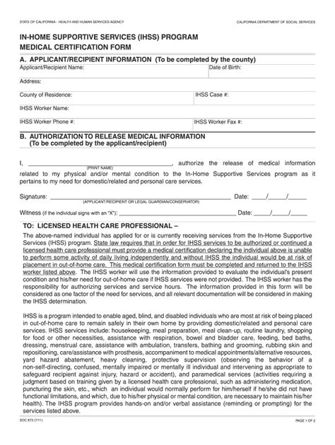 Printable Ihss Forms For Doctor