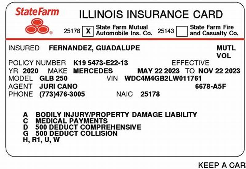Printable Insurance Card