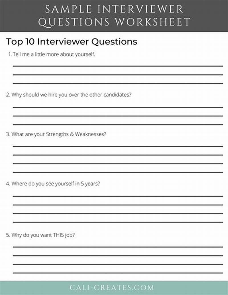 Printable Interview Questions