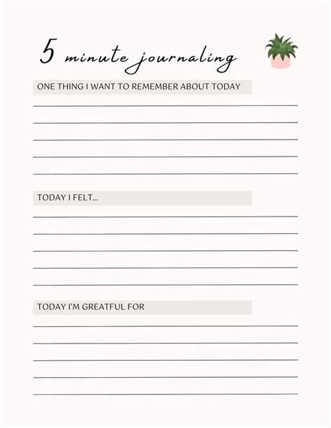 Printable Journal Templates